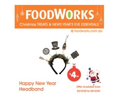 Happy New Year Headband  - Essential Item, FoodWorks Clovelly