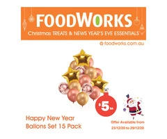 Happy New Year Ballons Set  - Essential Item, FoodWorks Clovelly