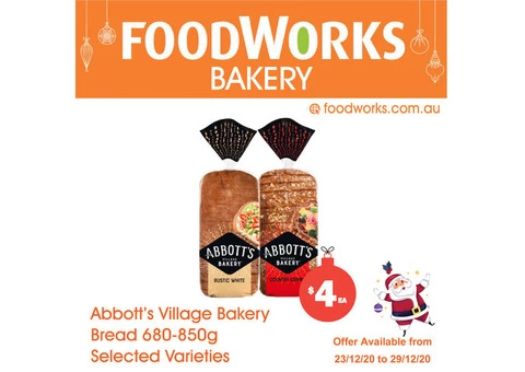 Abbott's Village Bakery Bread - Essential Item, FoodWorks Clovelly