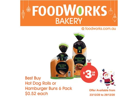 Best Buy Hot Dog Rolls or Hamburger Buns - Essential Item, FoodWorks Clovelly