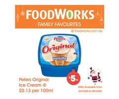 Peters Original Ice Cream  - Essential Item, FoodWorks Clovelly