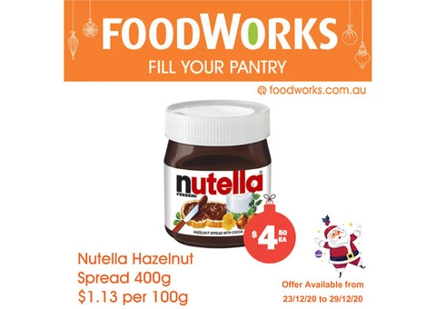 Nutella Hazelnut Spread - Essential Item, FoodWorks Clovelly