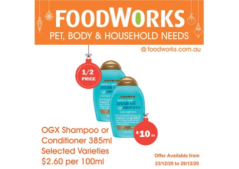OGX Shampoo Conditioner - Essential Item, FoodWorks Clovelly