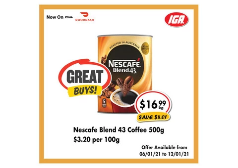 Nescafé Blend 43 Coffee  at IGA Ravenswood