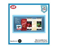 Lindt Excellence/Lindor Chocolate Block  at IGA Ravenswood