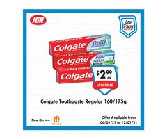 Colgate Toothpaste Regular at IGA Ravenswood
