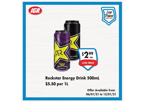 Rockstar Energy Drink  at IGA Ravenswood