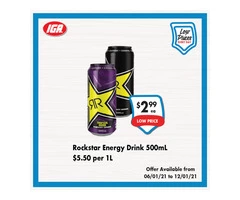 Rockstar Energy Drink  at IGA Ravenswood
