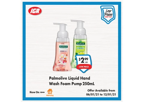 Palmolive Liquid Hand Wash Foam Pump at IGA Ravenswood