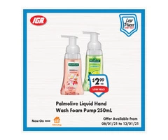 Palmolive Liquid Hand Wash Foam Pump at IGA Ravenswood