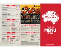 Dine In Menu Offer at Pizza Hut Orange