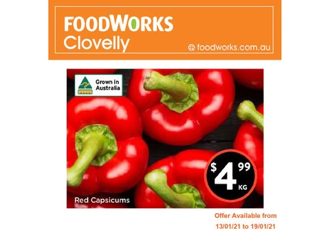 Red Capsicums at Foodworks Clovelly Store