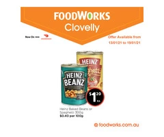 Heinz Baked Beans or Spaghettti at Foodworks Clovelly Store