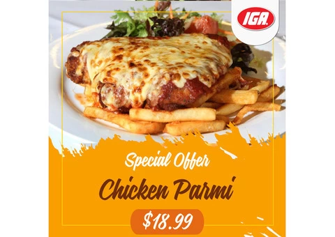 Chicken Parmi at IGA Ravenswood