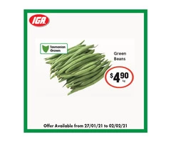 Green Beans at IGA Ravenswood Store