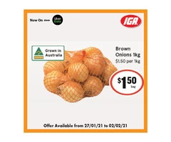 Brown Onions at IGA Ravenswood Store
