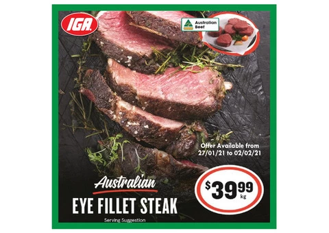 EYE FILLET STEAK From IGA Ravenswood Store