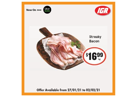 Streaky Bacon  at IGA Ravenswood Store