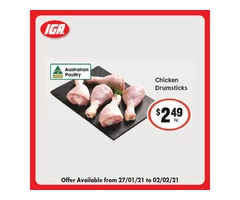 Chicken Drumsticks at IGA Ravenswood Store