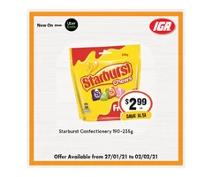 Starburst Confectionery at IGA Ravenswood Store