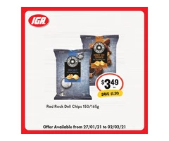 Red Rock Deli Chips at IGA Ravenswood Store