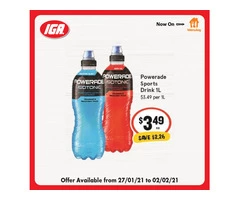 Powerade Sports Drink at IGA Ravenswood Store