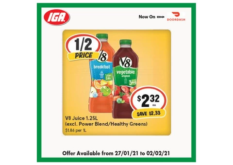 V8 Juice at IGA Ravenswood Store