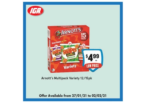 Arnott's Multipack Variety at IGA Ravenswood