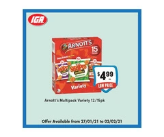 Arnott's Multipack Variety at IGA Ravenswood