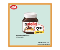 Nutella Spread at IGA Ravenswood Store