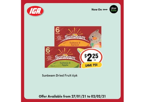 Sunbeam Dried Fruit at IGA Ravenswood
