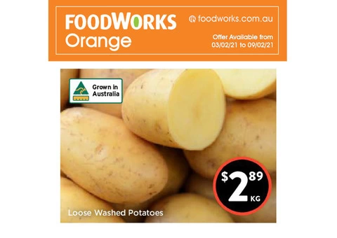 Loose Washed Potatoes at Foodworks Orange