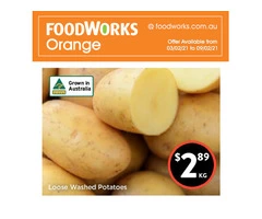 Loose Washed Potatoes at Foodworks Orange
