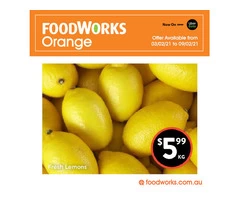 Fresh Lemons at FoodWorks Orange