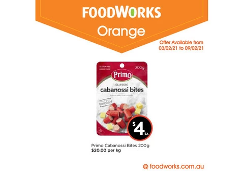 Primo Cabanossi Bites at FoodWorks Orange