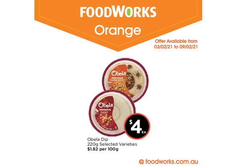 Obela Dip at FoodWorks Orange