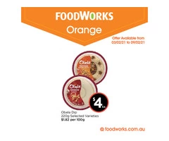 Obela Dip at FoodWorks Orange