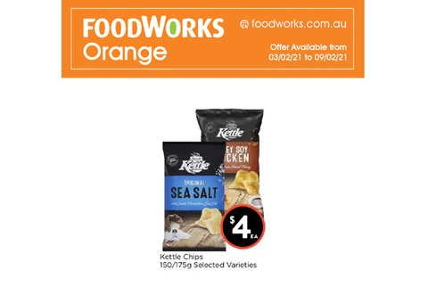 Kettle Chips at FoodWorks Orange
