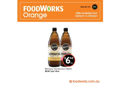 Remedy Kombucha at FoodWorks Orange