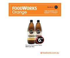 Remedy Kombucha at FoodWorks Orange