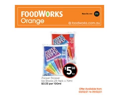 Zooper Dooper Ice Blocks at FoodWorks Orange