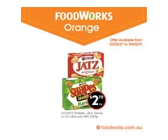 Arnott's Shapes, Jatz, Savoy or Clix Biscuits