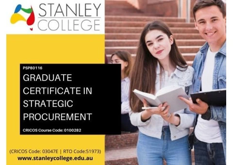 Enrol now for best graduate certificate in strategic procurement courses in Australia.