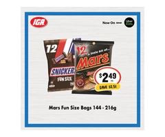 Mars Fun Size Bags From IGA Ravenswood Store