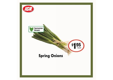 Spring Onions at IGA Ravenswood