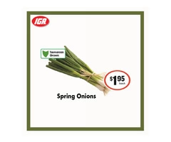 Spring Onions at IGA Ravenswood