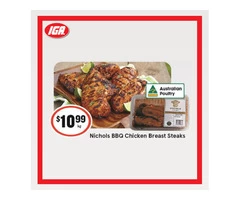 Nichols BBQ Chicken Breast Steaks at IGA Ravenswood