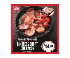 Rindless Short Cut Bacon at IGA Ravenswood