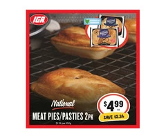 National Meat Pies/Pasties On Sale IGA Ravenswood