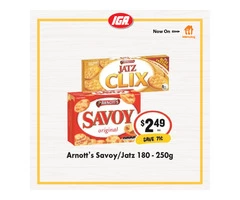 Arnott's Savoy/Jatz at IGA Ravenswood